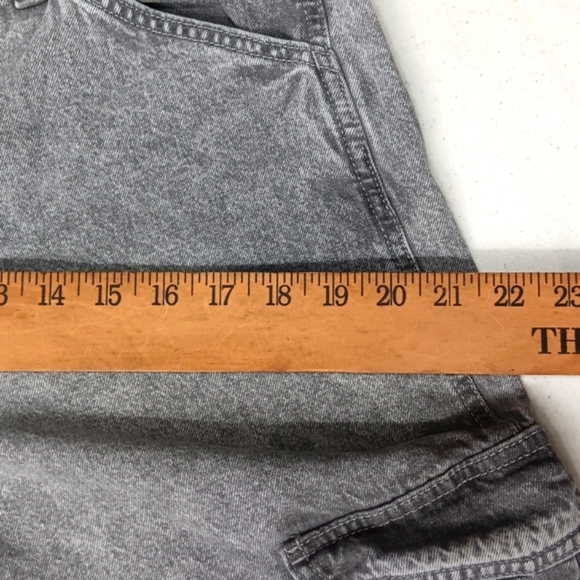 Divided HM Cargo Y2K Baggy W 10 Fit 32x29 Mid Rise Mid Grey Zip Button 6 Pockets - Picture 11 of 15